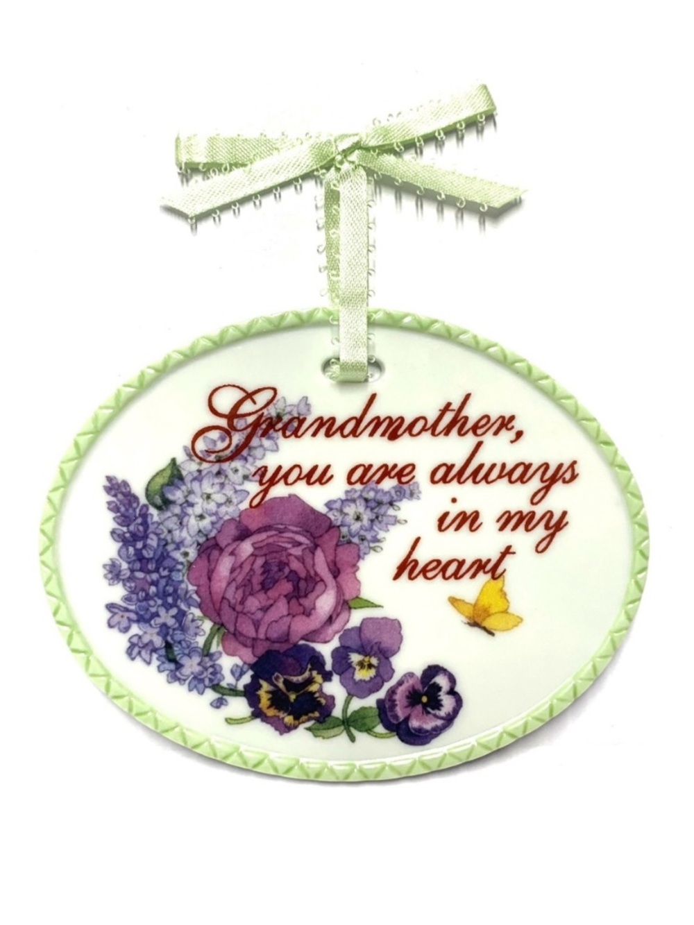 Vintage Avon 2003 Grandmother Sentiment Plaque Floral Porcelain NIB